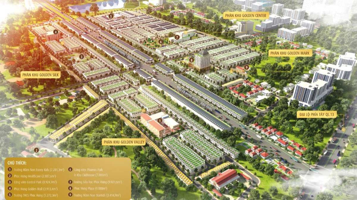 Dự án Khu đô thị Phúc Hưng Golden Bình Phước Dự án Khu đô thị Phúc Hưng Golden Bình Phước