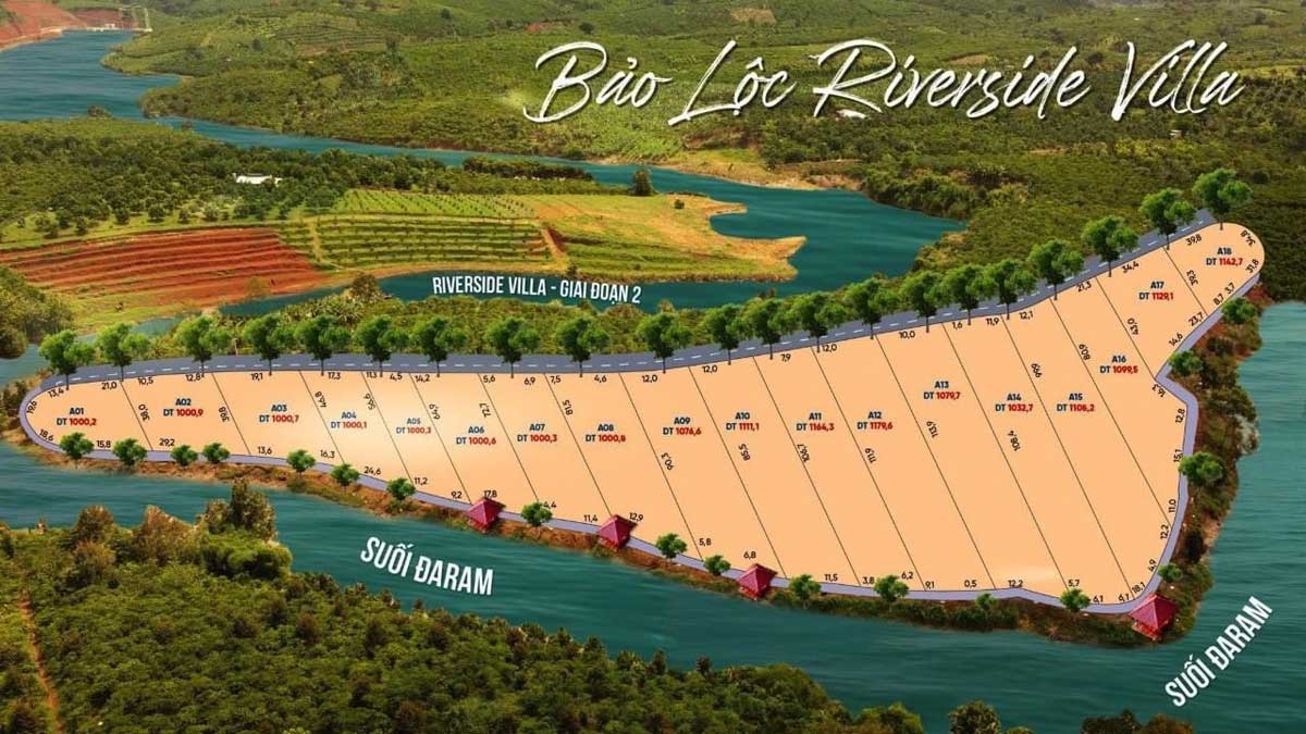 Mặt bằng Dự án Bảo Lộc Riverside Villa Mặt bằng Dự án Bảo Lộc Riverside Villa