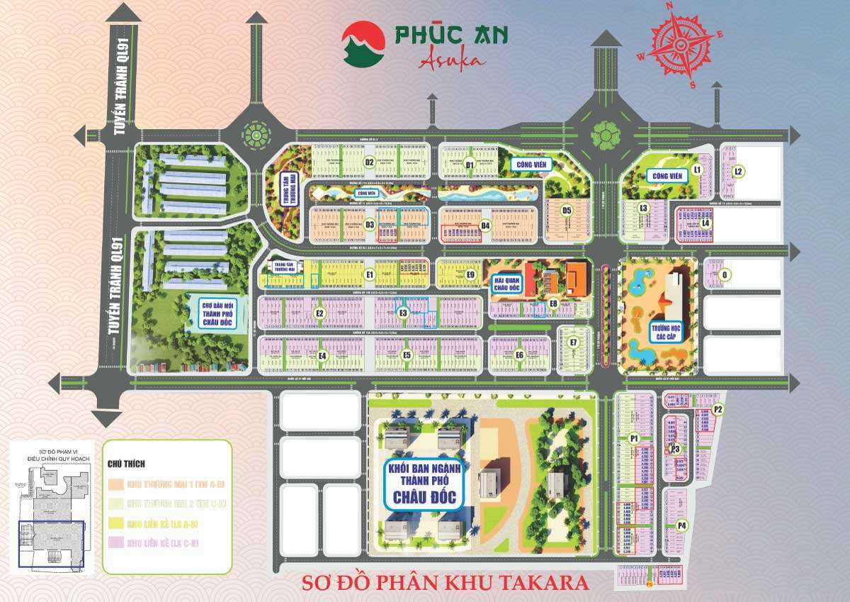 Mặt bằng Dự án Phúc An Asuka Châu Đốc Mặt bằng Dự án Phúc An Asuka Châu Đốc