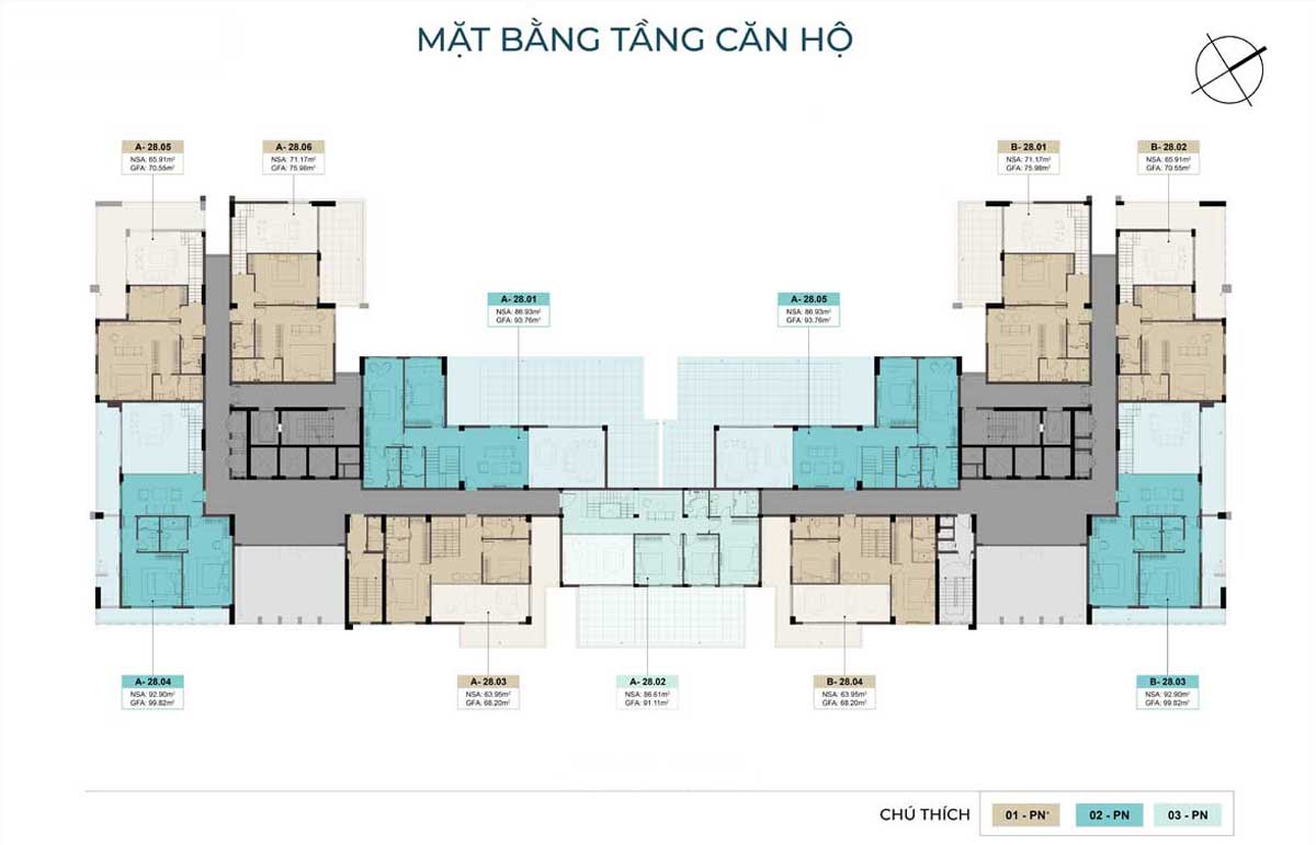 Mặt bằng Tầng Điển Hình Dự án Căn hộ The Felix Thuận An Mặt bằng Tầng Điển Hình Dự án Căn hộ The Felix Thuận An