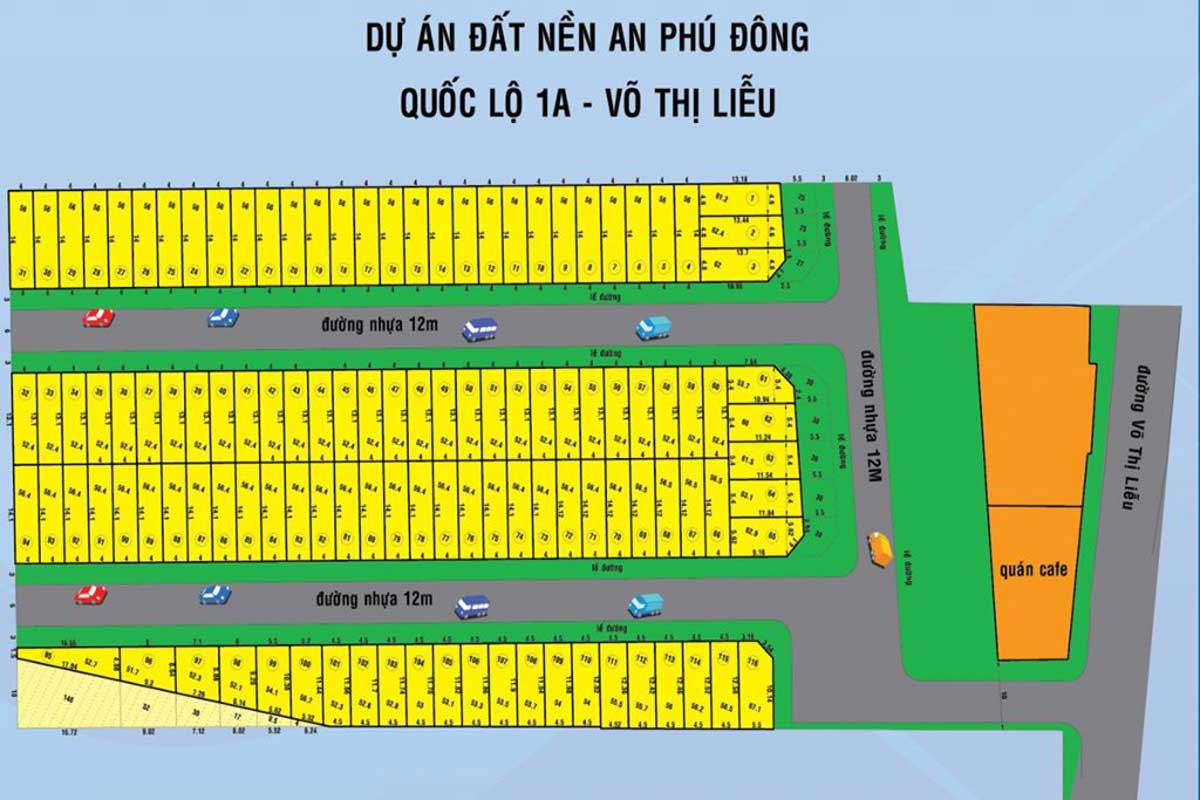 Mặt bằng Phân lô Dự án Đất nền The Garden View Quận 12 Mặt bằng Phân lô Dự án Đất nền The Garden View Quận 12