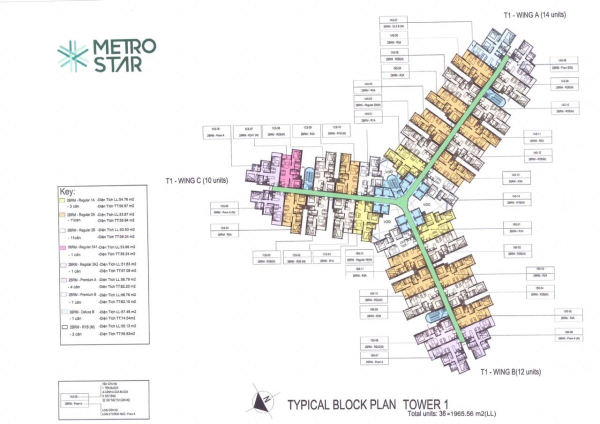 Mặt bằng tầng Dự án Căn hộ Metro Star Mặt bằng tầng Dự án Căn hộ Metro Star