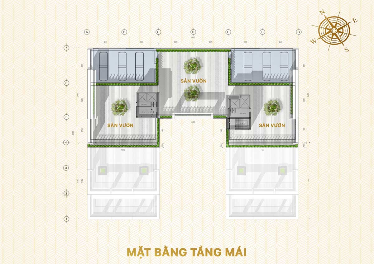 Mặt bằng tầng Mái Green Melody Mặt bằng tầng Mái Green Melody