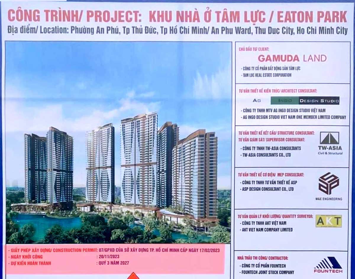 Pháp lý Dự án Eaton Park Mai Chí Thọ Quận 2 Pháp lý Dự án Eaton Park Mai Chí Thọ Quận 2