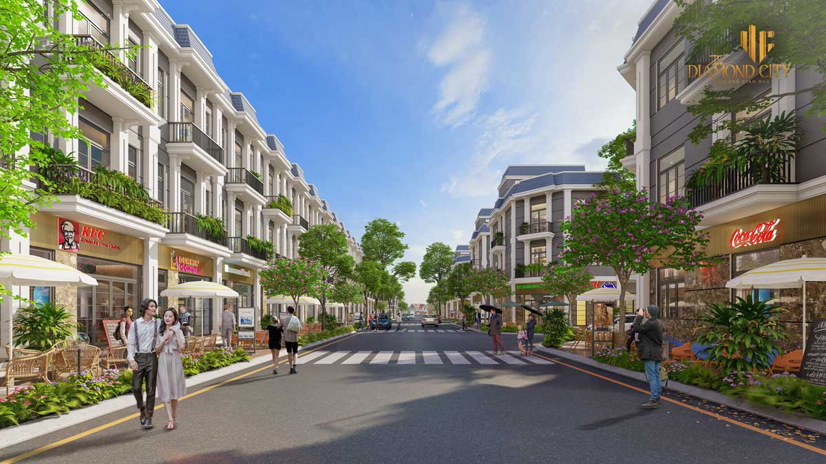 Khu Dân Cư Quốc Linh Phoi canh Nha pho Du an The Diamond City - Khu Dân Cư Quốc Linh