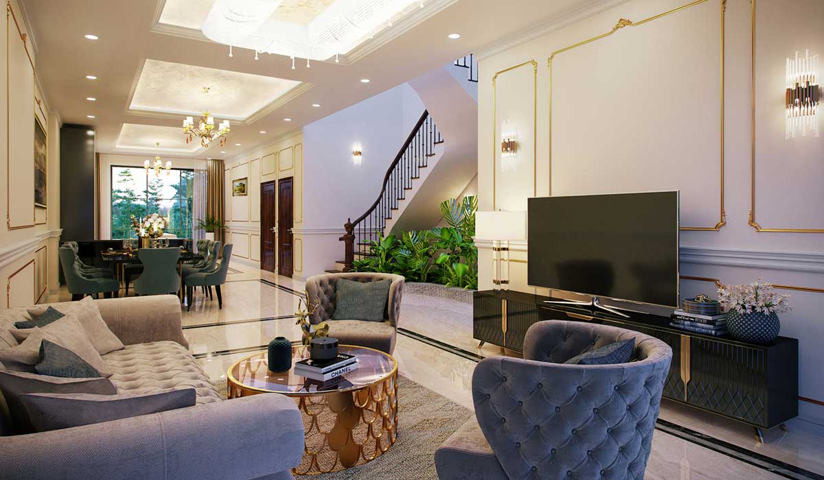 Phòng khách Biệt thự vườn Fenice Phòng khách Biệt thự vườn Fenice