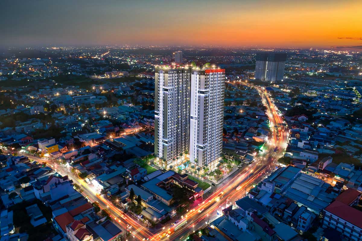 Phối cảnh Dự án Căn hộ Phúc Đạt Connect 2 về đêm Phối cảnh Dự án Căn hộ Phúc Đạt Connect 2 về đêm