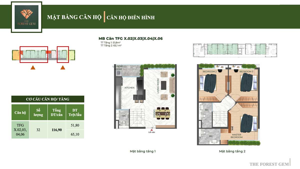 Thiết kế Căn hộ 116,9 m2 The Forest Gem Bình Thạnh Thiết kế Căn hộ 116,9 m2 The Forest Gem Bình Thạnh