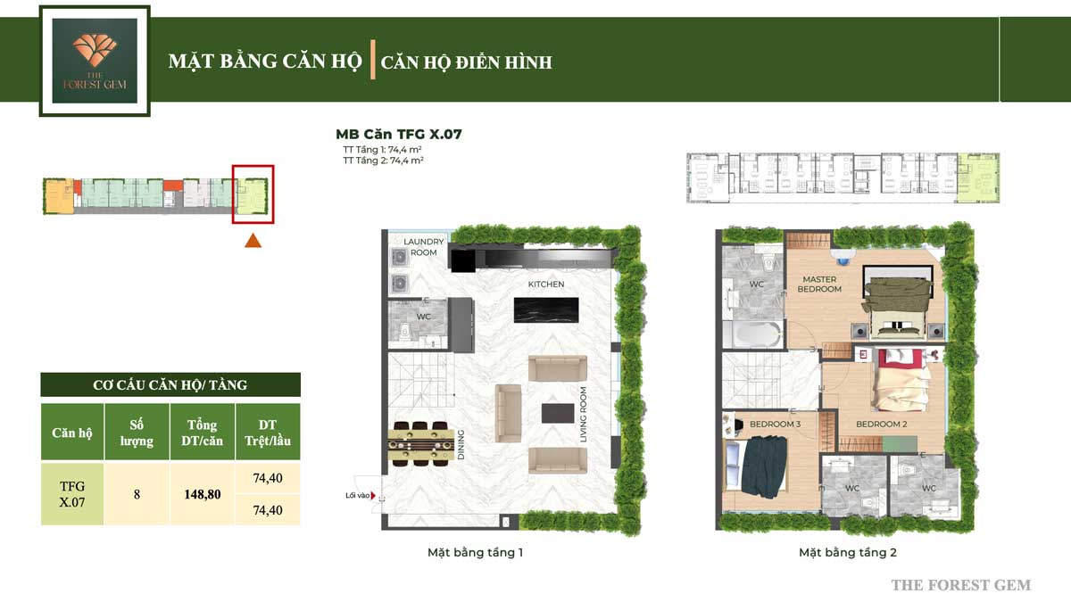 Thiết kế Căn hộ 148,8 m2 The Forest Gem Bình Thạnh Thiết kế Căn hộ 148,8 m2 The Forest Gem Bình Thạnh