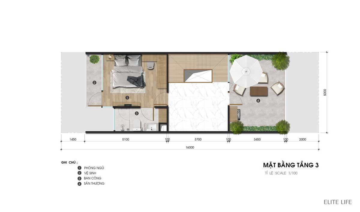 Elite Life Long Hậu Long An thiet ke mat bang tang 3 nha pho elite life long an - Elite Life Long Hậu Long An