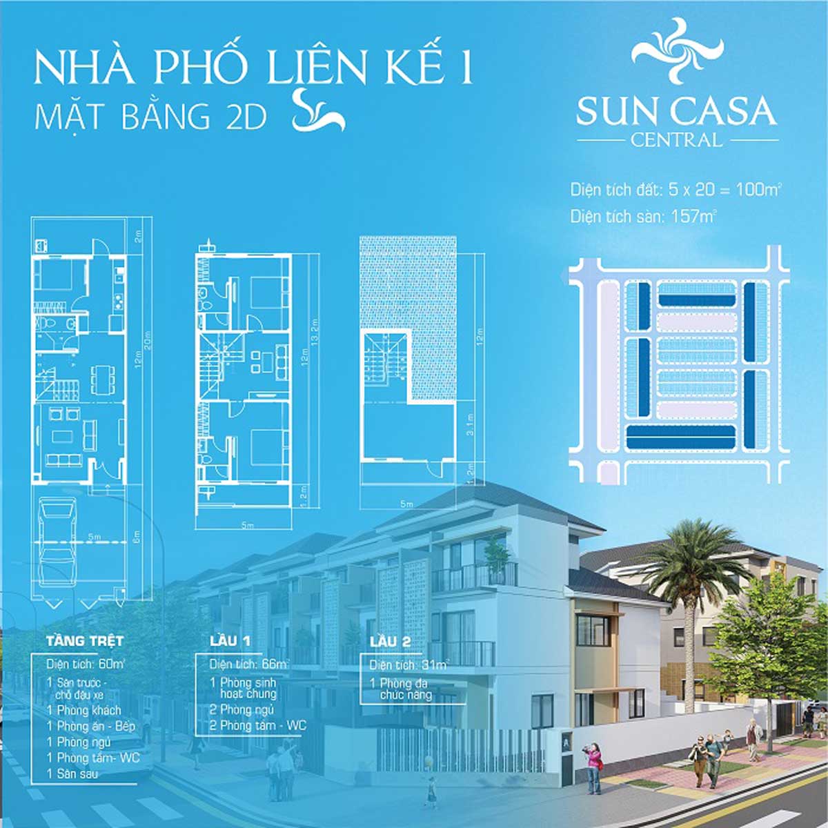 Thiết kế Nhà phố 1 Sun Casa Central Thiết kế Nhà phố 1 Sun Casa Central