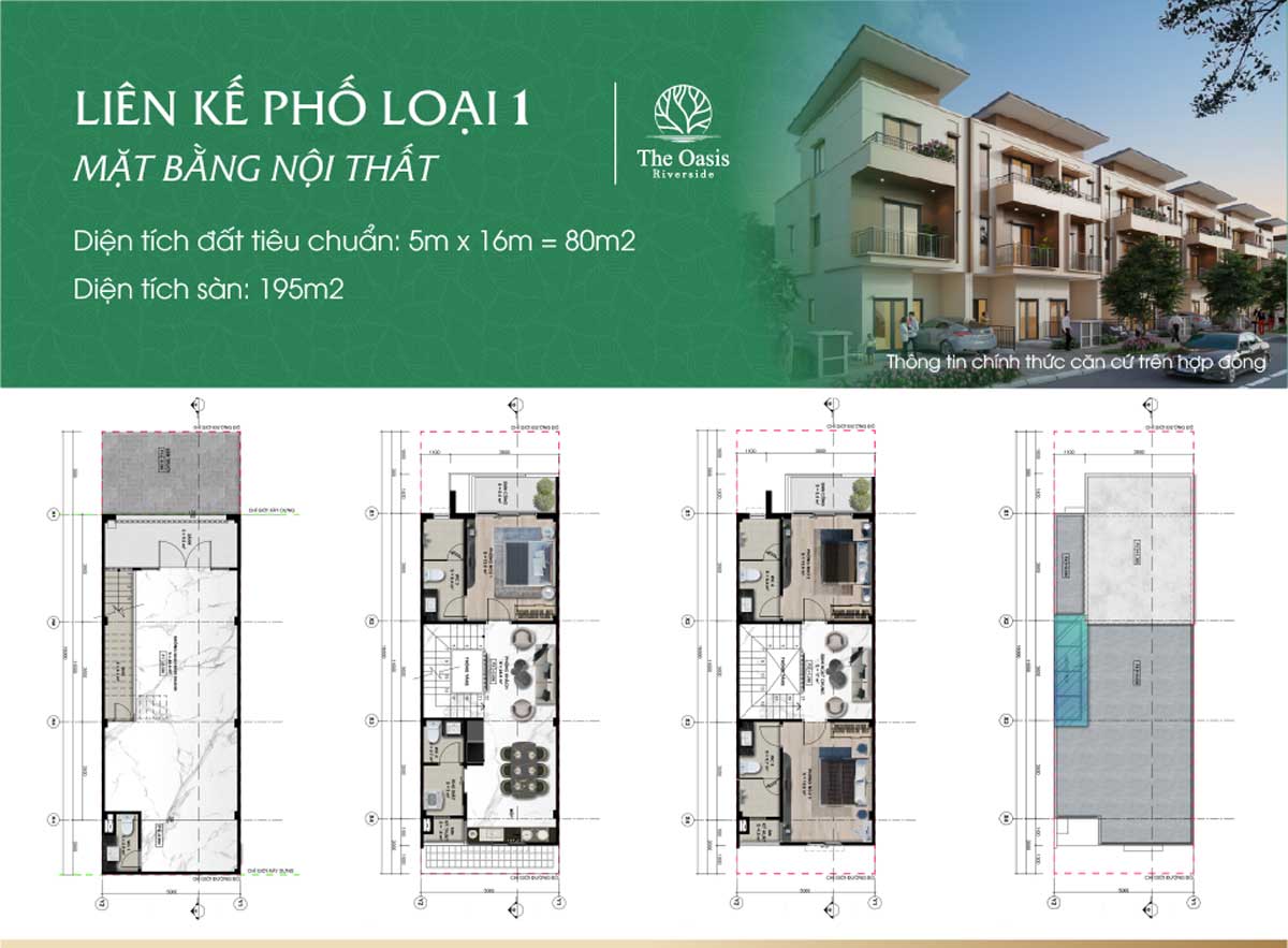 Thiết kế Nhà phố liên kế The Oasis Riverside Bình Dương Thiết kế Nhà phố liên kế The Oasis Riverside Bình Dương