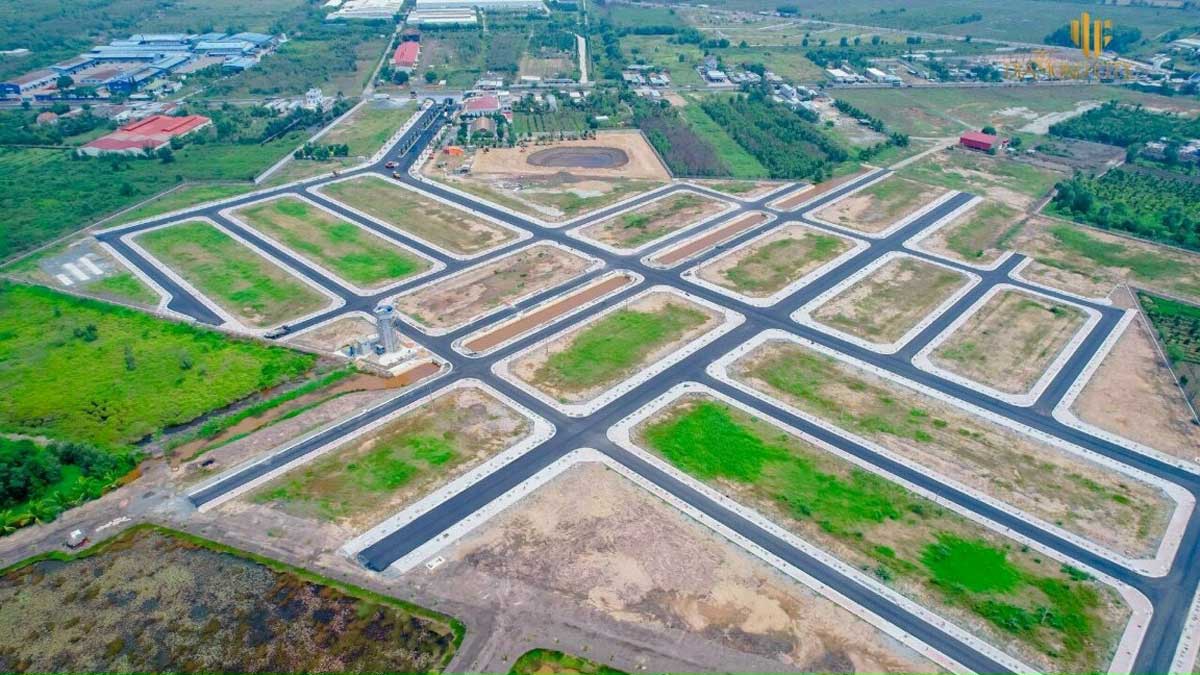Khu Dân Cư Quốc Linh Tien do thi cong Khu Dan Cu Quoc Linh Diamond City Duc Hoa Long An - Khu Dân Cư Quốc Linh