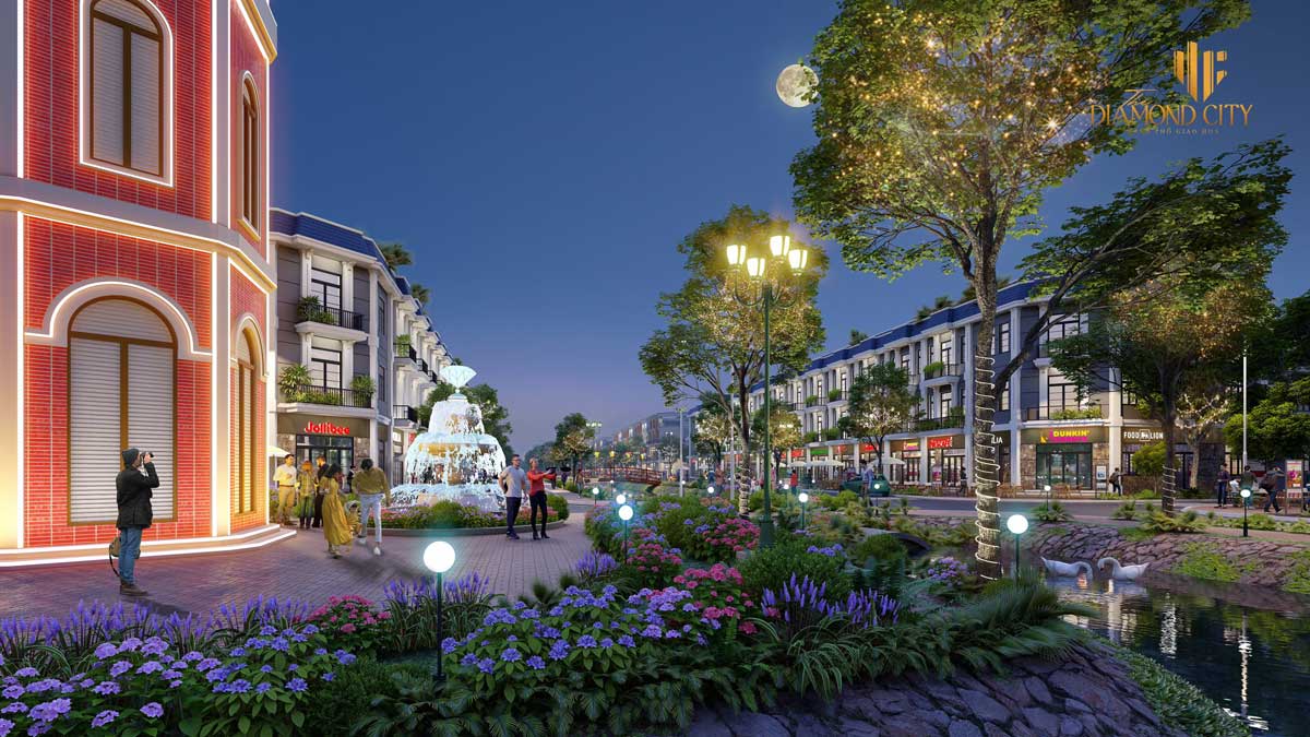 Khu Dân Cư Quốc Linh Tien ich cong vien trung tam Du an The Diamond City - Khu Dân Cư Quốc Linh