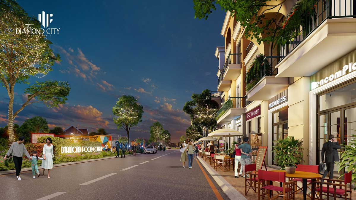 Khu Dân Cư Quốc Linh Tien ich Khu Diamond Food Du an The Diamond City - Khu Dân Cư Quốc Linh