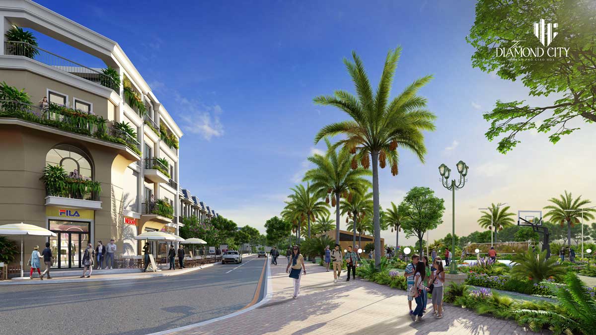 Khu Dân Cư Quốc Linh Tien ich pho di bo Du an The Diamond City - Khu Dân Cư Quốc Linh