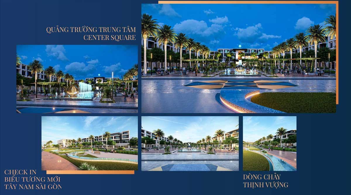 Quảng trường trung tâm Dự án Lumina Grand Square Cần Giuộc Quảng trường trung tâm Dự án Lumina Grand Square Cần Giuộc