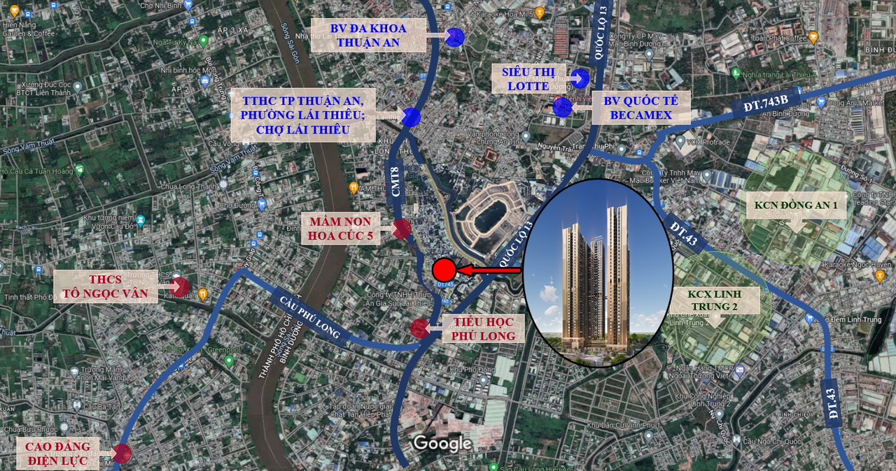Vị trí Dự án A&T Sky Garden Vị trí Dự án A&T Sky Garden