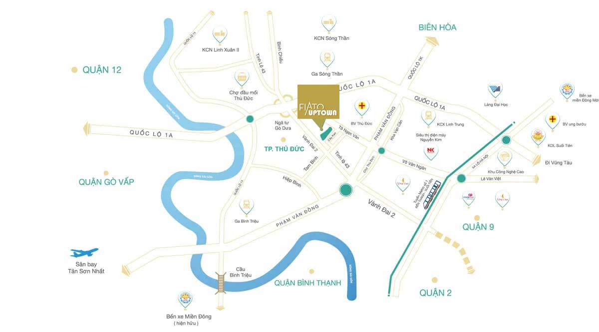 Vị trí Dự án căn hộ FIATO Uptown Thủ Đức Vị trí Dự án căn hộ FIATO Uptown Thủ Đức