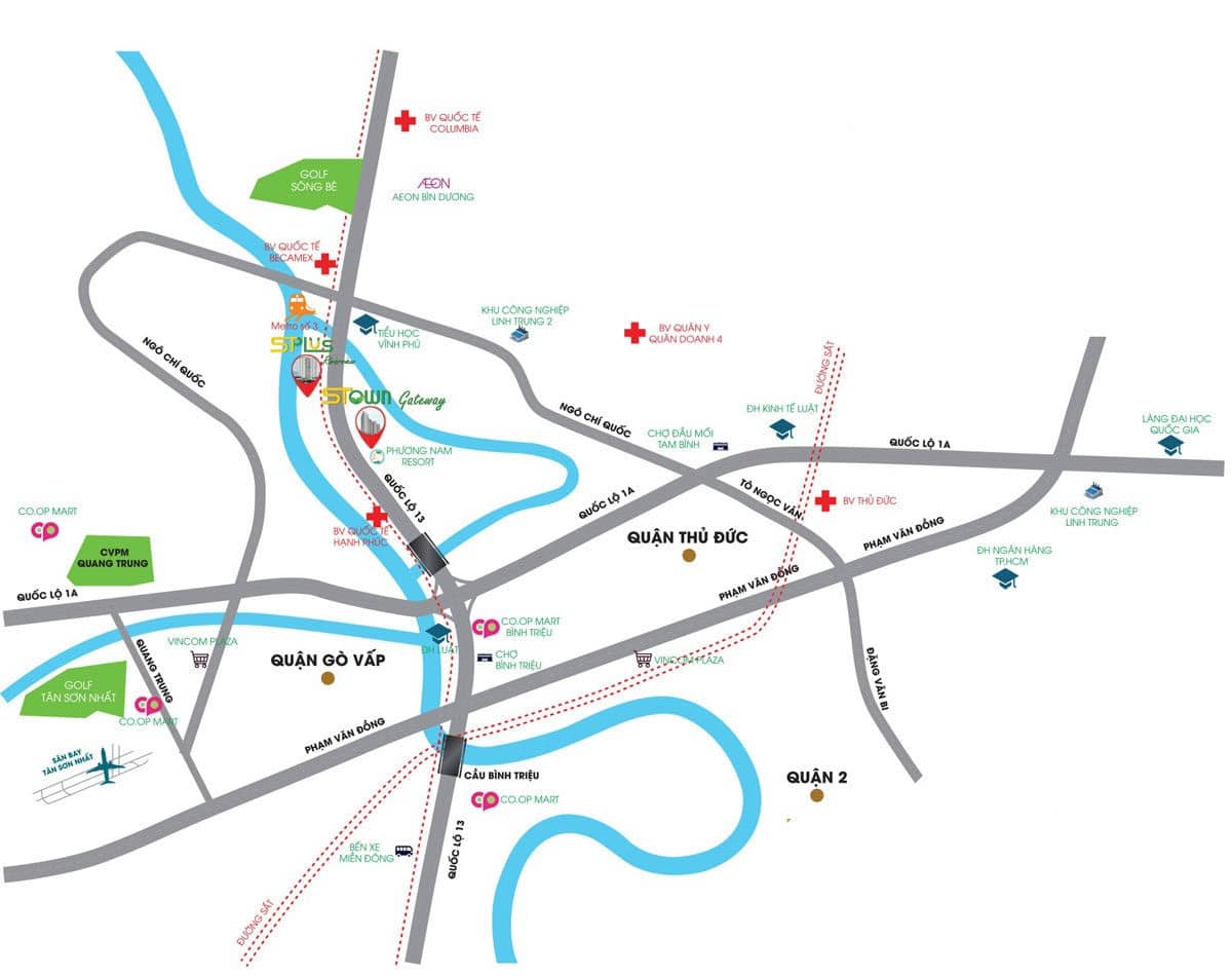 Vị trí Dự án Căn hộ Chung cư Stown GateWay Bình Dương Vị trí Dự án Căn hộ Chung cư Stown GateWay Bình Dương
