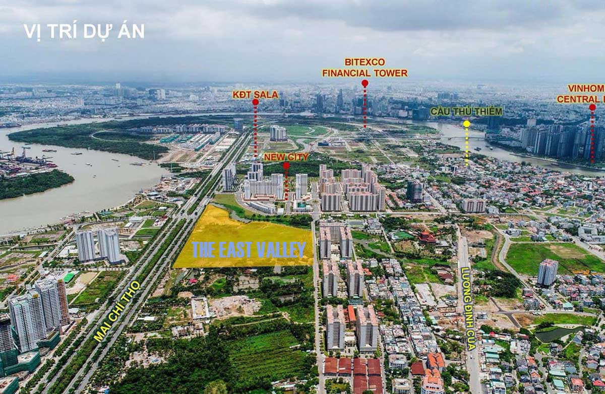 Vị trí The East Valley Thủ Thiêm Vị trí The East Valley Thủ Thiêm