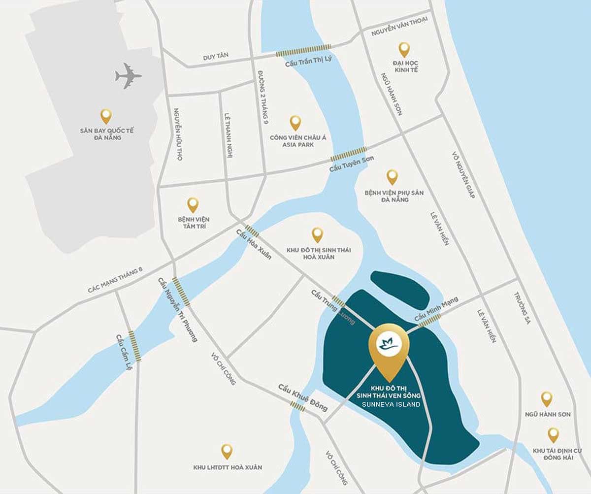 Vị trí Dự án Sunneva Island Đà Nẵng Vị trí Dự án Sunneva Island Đà Nẵng