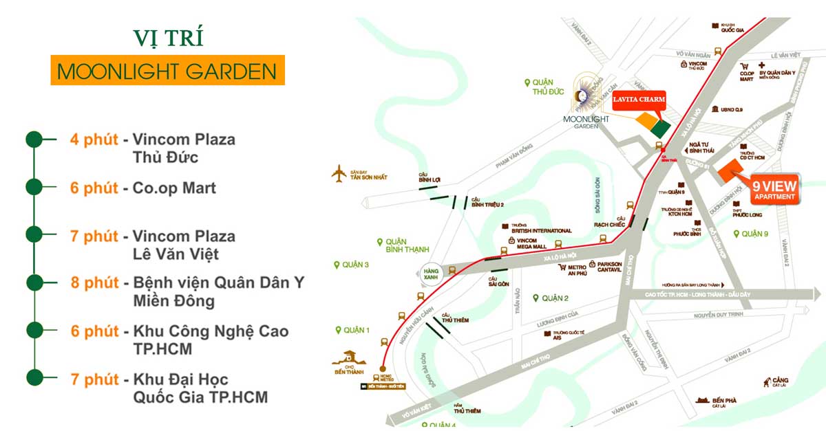 Tiện ích Liên kết vùng Dự án Moonlight Garden Thủ Đức Tiện ích Liên kết vùng Dự án Moonlight Garden Thủ Đức